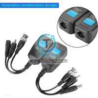 Balun pasivo de Video, 2 Pares de 3 en 1