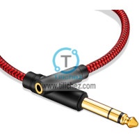 Cable 6.35 macho a 3.5 hembra, Cable para Consola, Guitarra a Audífonos