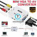 Convertidor VGA a AV RCA con entrada de audio vga2av